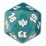 Green Conflux D20 Die
