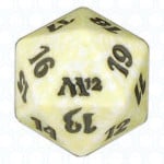 Dado D20 de Magic 2012 blanco