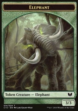 Elephant / Saproling Card Front