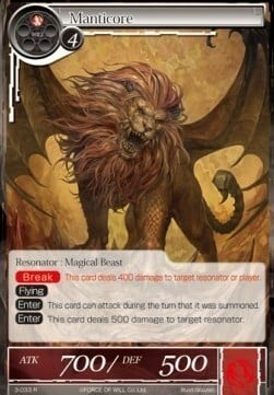 Manticore Card Front