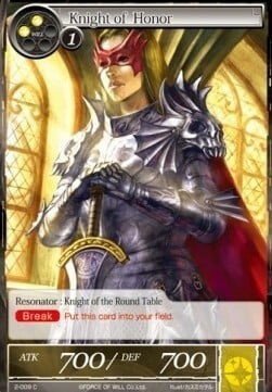 Knight of Honor Card Front