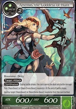 Artemis, the Goddess of Hunt Card Front