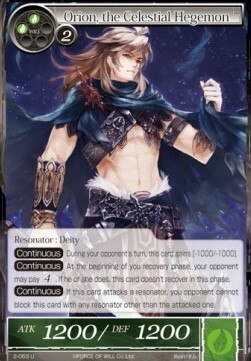 Orion, the Celestial Hegemon Card Front