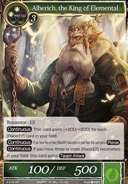 Alberico, il Re degli Elementali Card Front