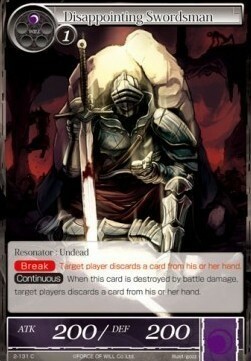 Disappointing Swordsman Card Front