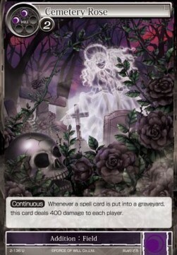 Cemetery Rose Card Front