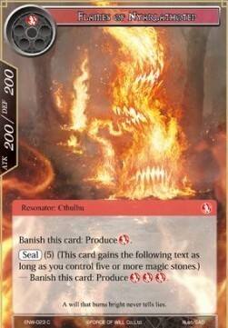 Flames of Nyarlathotep Card Front