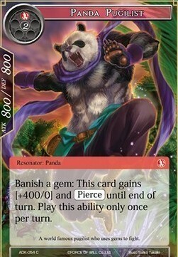 Panda Pugile Card Front