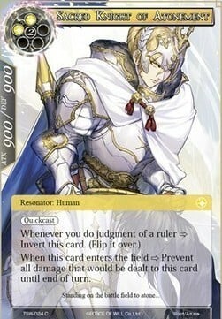 Sacro Cavaliere dell'Espiazione // Cavaliere Oscuro della Condanna Card Front