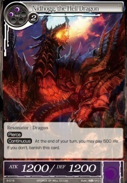 Nidhogg, the Hell Dragon Card Front