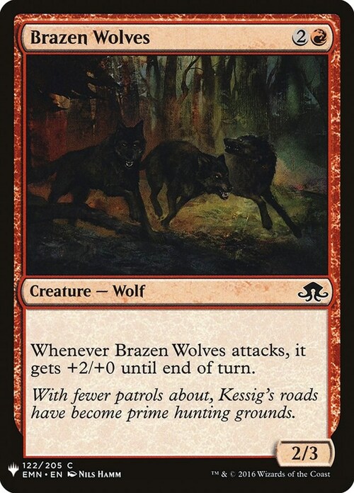 Brazen Wolves Card Front