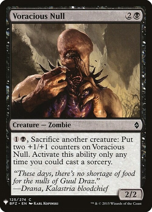 Voracious Null Card Front