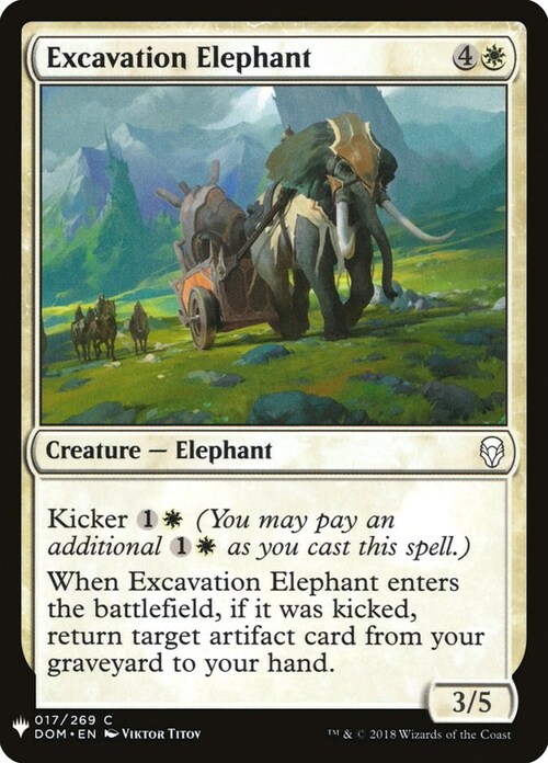 Elefante da Escavazione Card Front