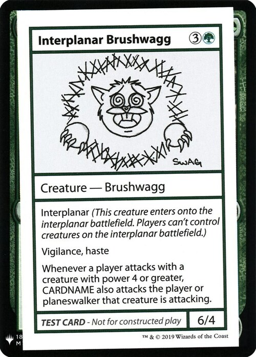 Interplanar Brushwagg Card Front