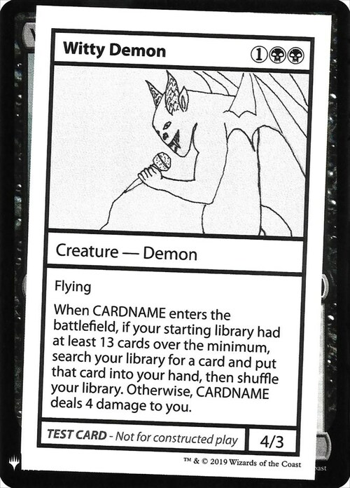 Witty Demon Card Front