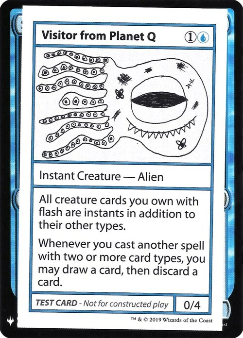 Visitor from Planet Q Card Front