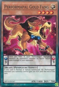 Performapal Gold Fang Card Front