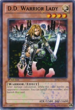 D.D. Warrior Lady Card Front