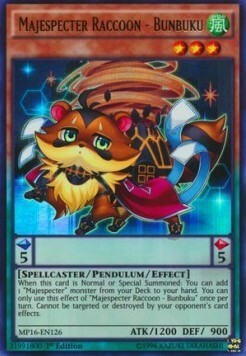 Majespecter Raccoon - Bunbuku Card Front