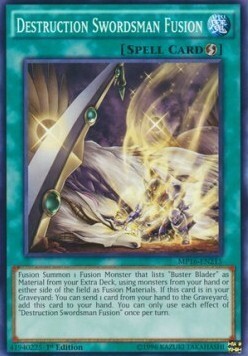 Destruction Swordsman Fusion Card Front