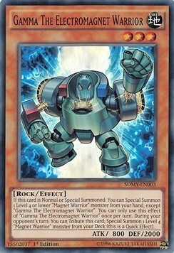 Gamma The Electromagnet Warrior Card Front