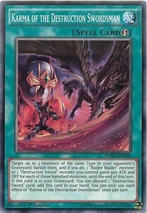 Karma of the Destruction Swordsman Card Front