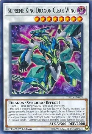 Supreme King Dragon Clear Wing Card Front