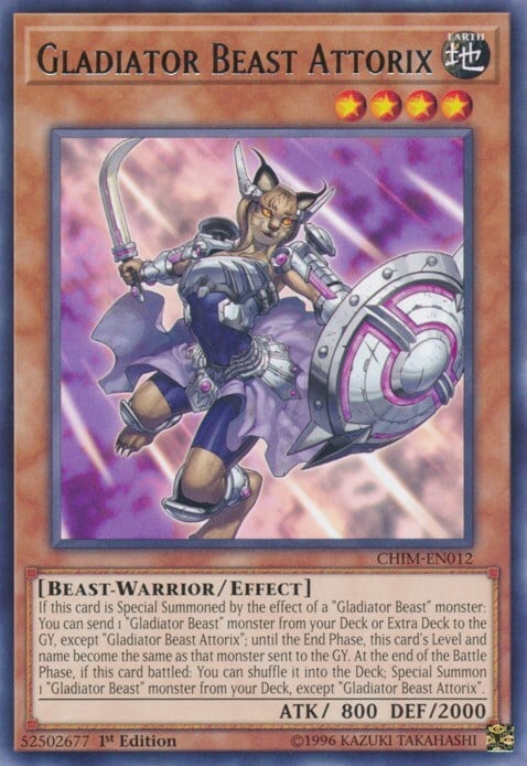 Gladiator Beast Attorix Card Front
