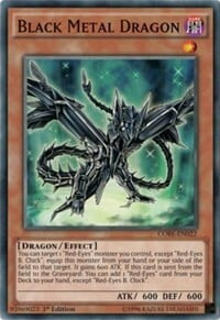 Black Metal Dragon Card Front