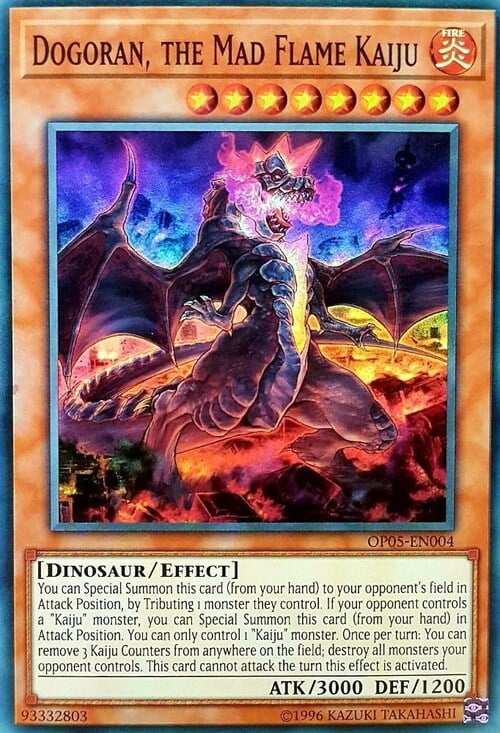 Dogoran, the Mad Flame Kaiju Card Front